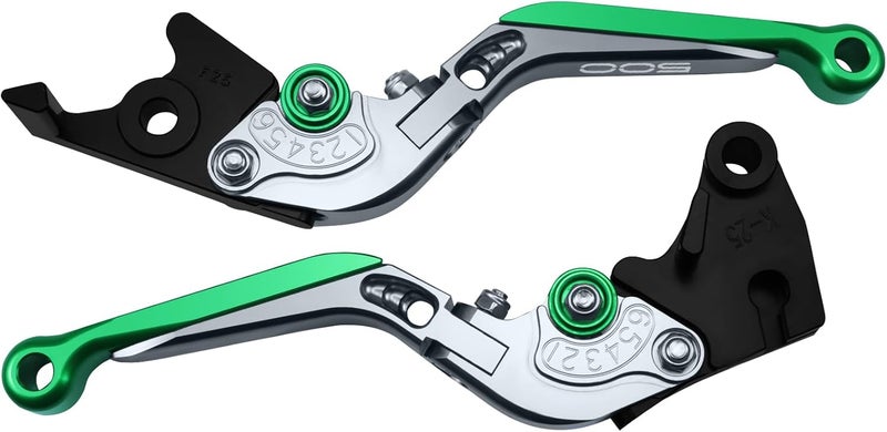 XIDAODIT for Kawasaki NINJA500 Ninja 500 Z500 Z 500 SE 2024 2025 Motorcycle Clutch Lever Adjustable Handlebars Brake and Clutch Levers Set (Green) - Image 4